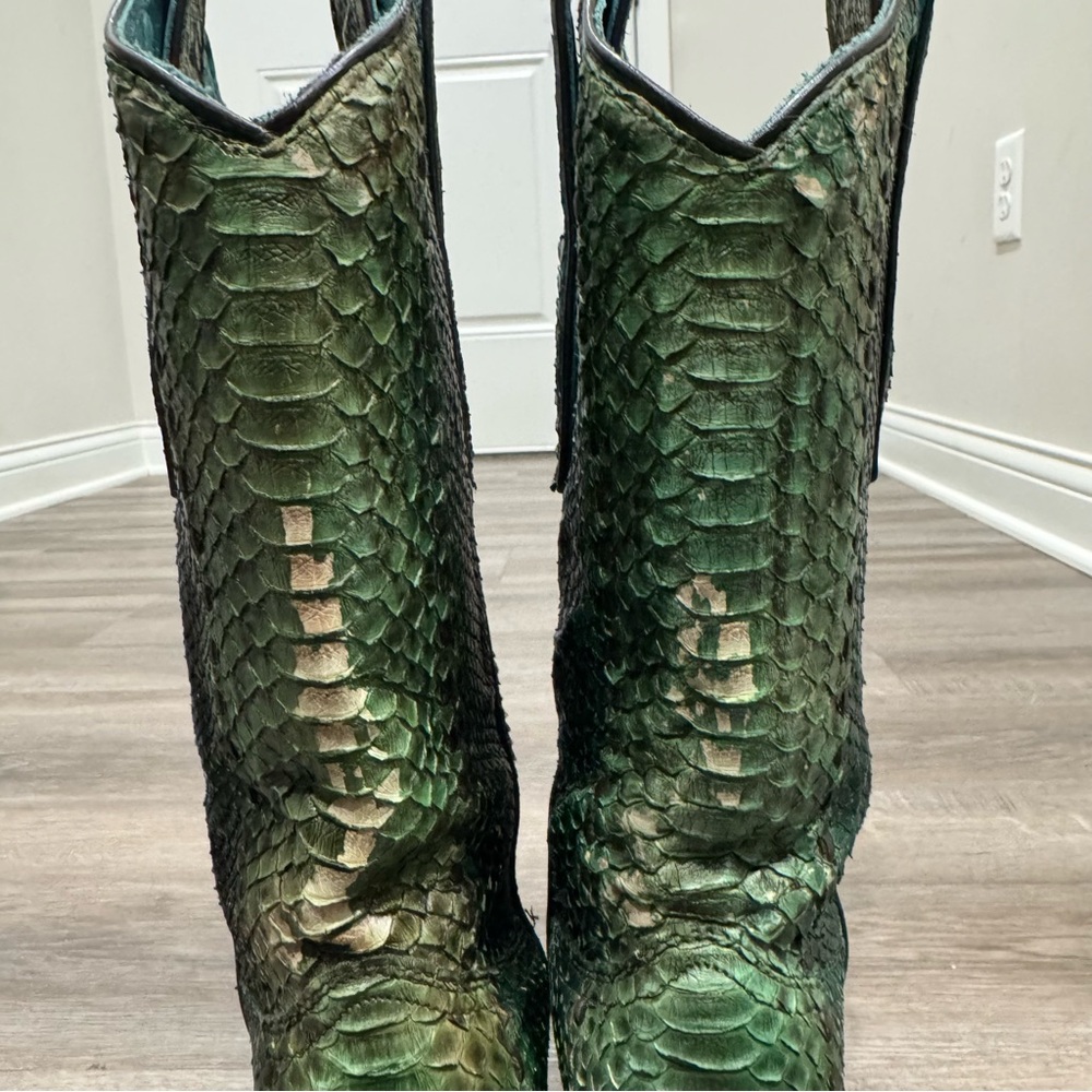 Corral Boots Python Snip Toe Woven Western Cowboy Boots A3661 - Picture 12 of 14